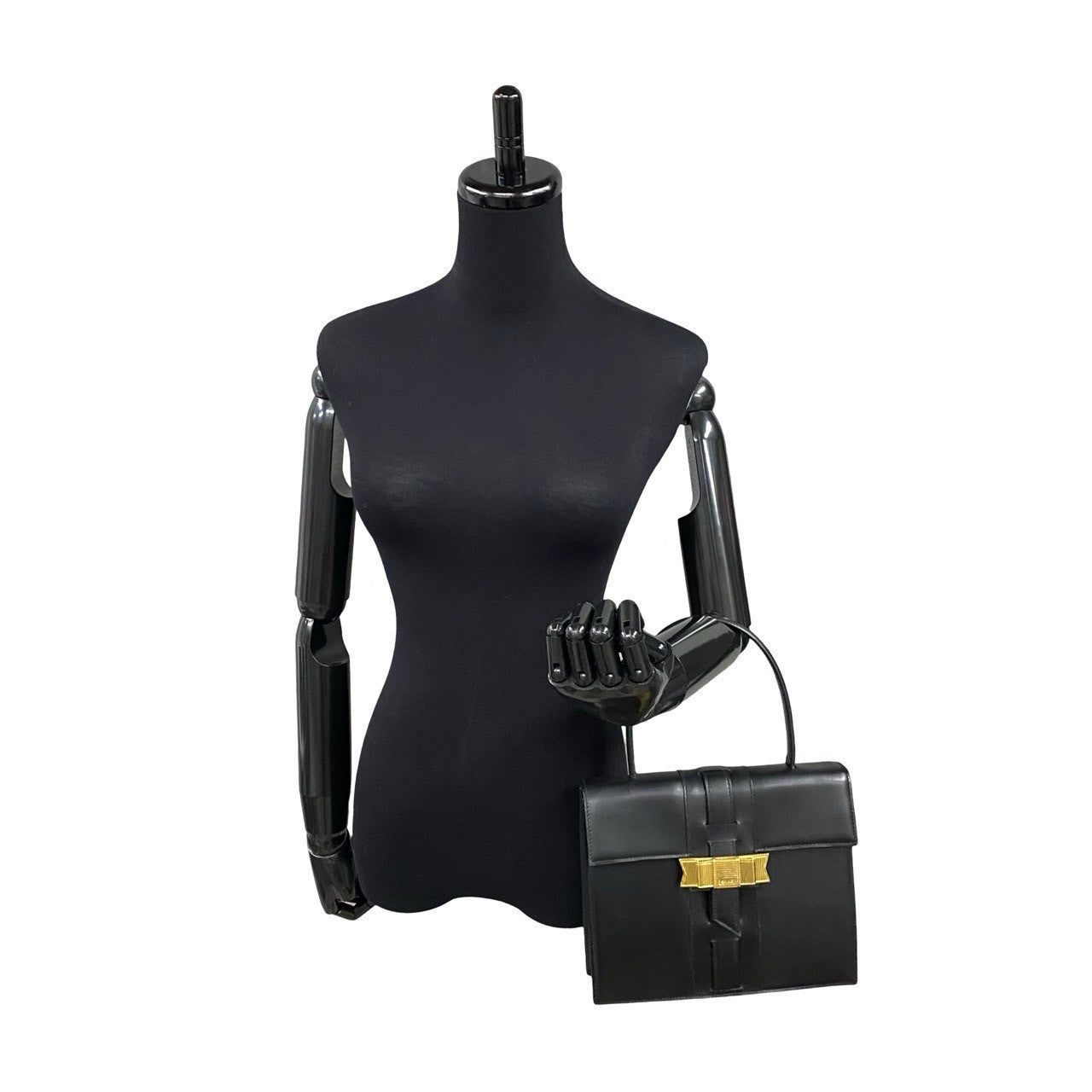 Calfskin, Ribbon Metal Women Leather Black Travel Bag