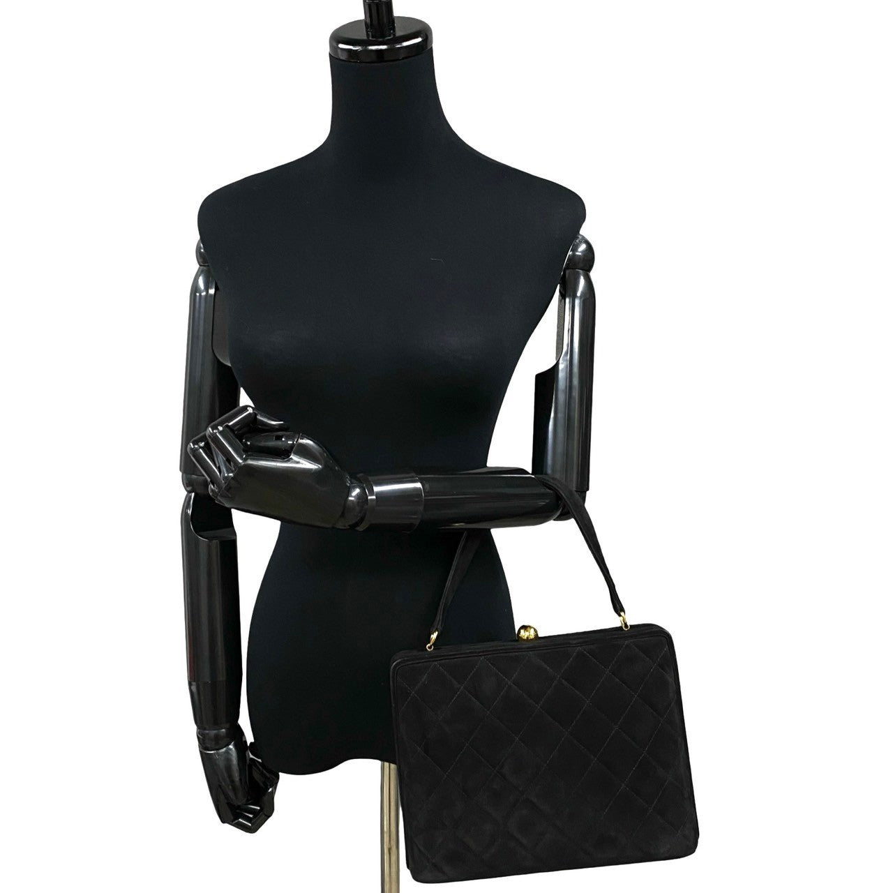 Chanel Suede COCO Mark Matrasse Black Handbag