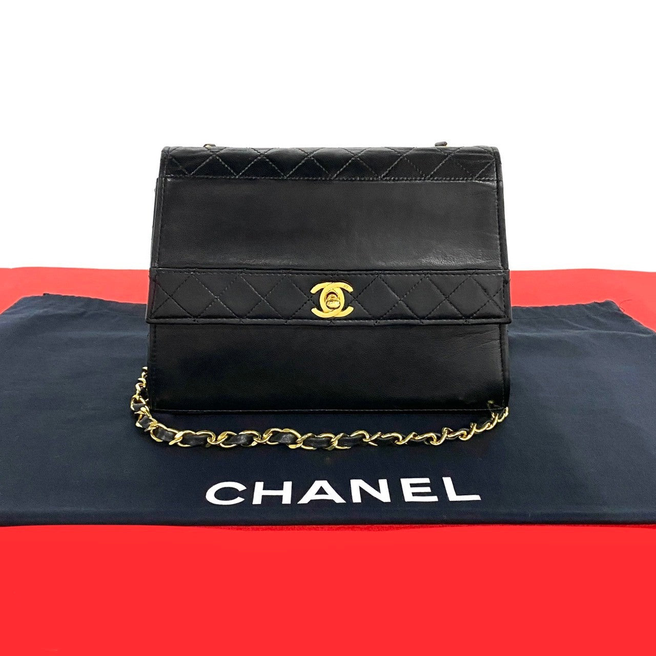 Chanel lambskin COCO Mark Matrasse Black Shoulder Bag