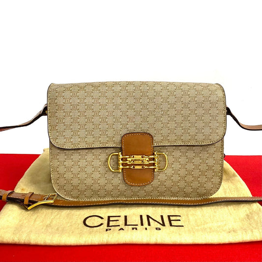 Shoulder Bag , Pvc Macadam Blason Pattern Leather Brown