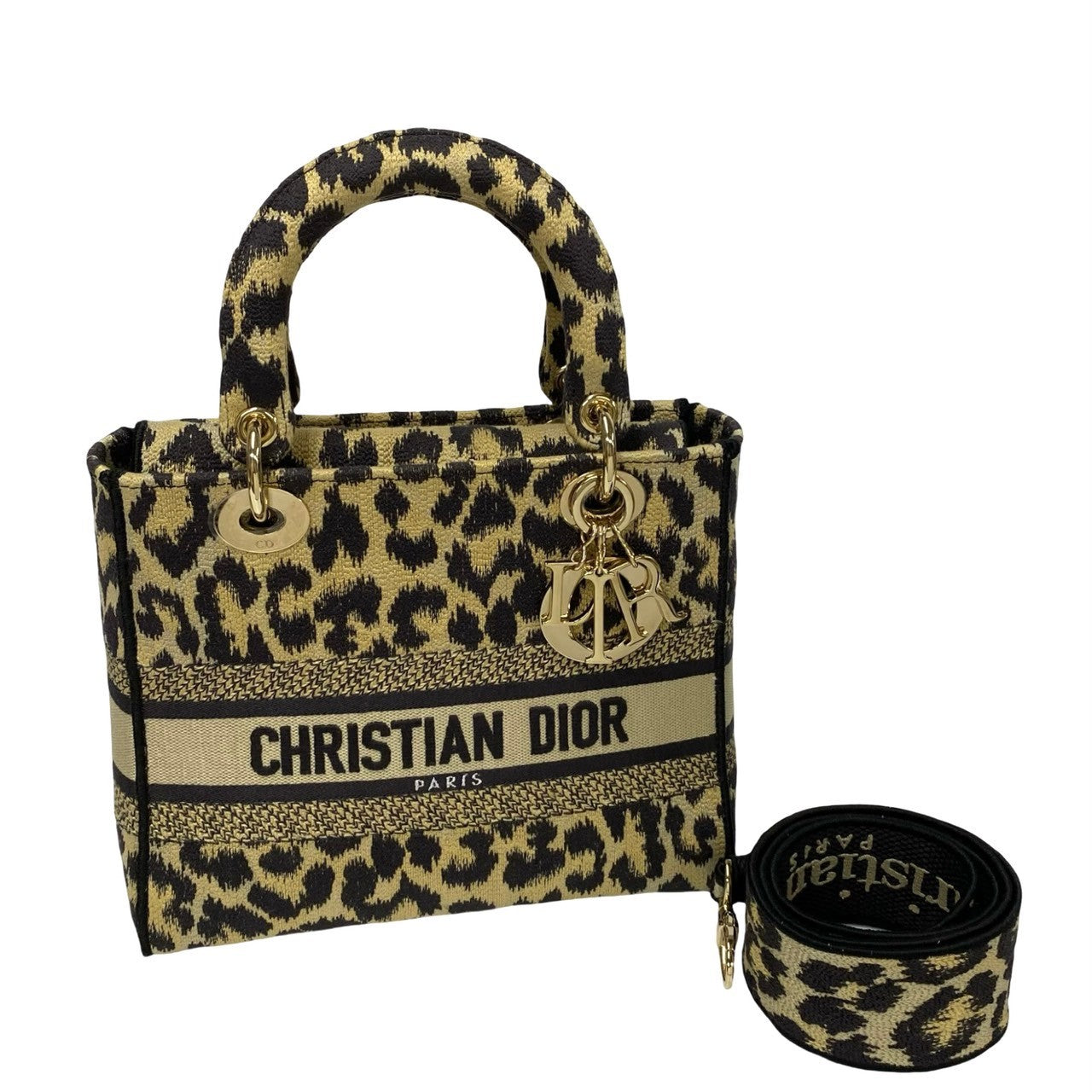 Dior Shoulder Bag Lady D Lite Canvas Beige