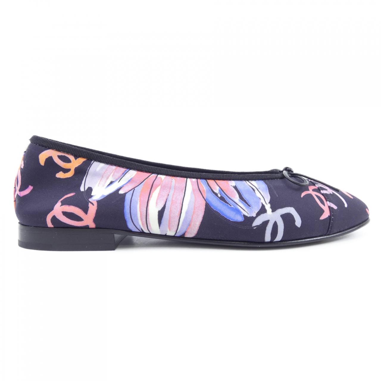 Chanel G02819B16622 Print Stretch Jersey Flat Shoes for Women