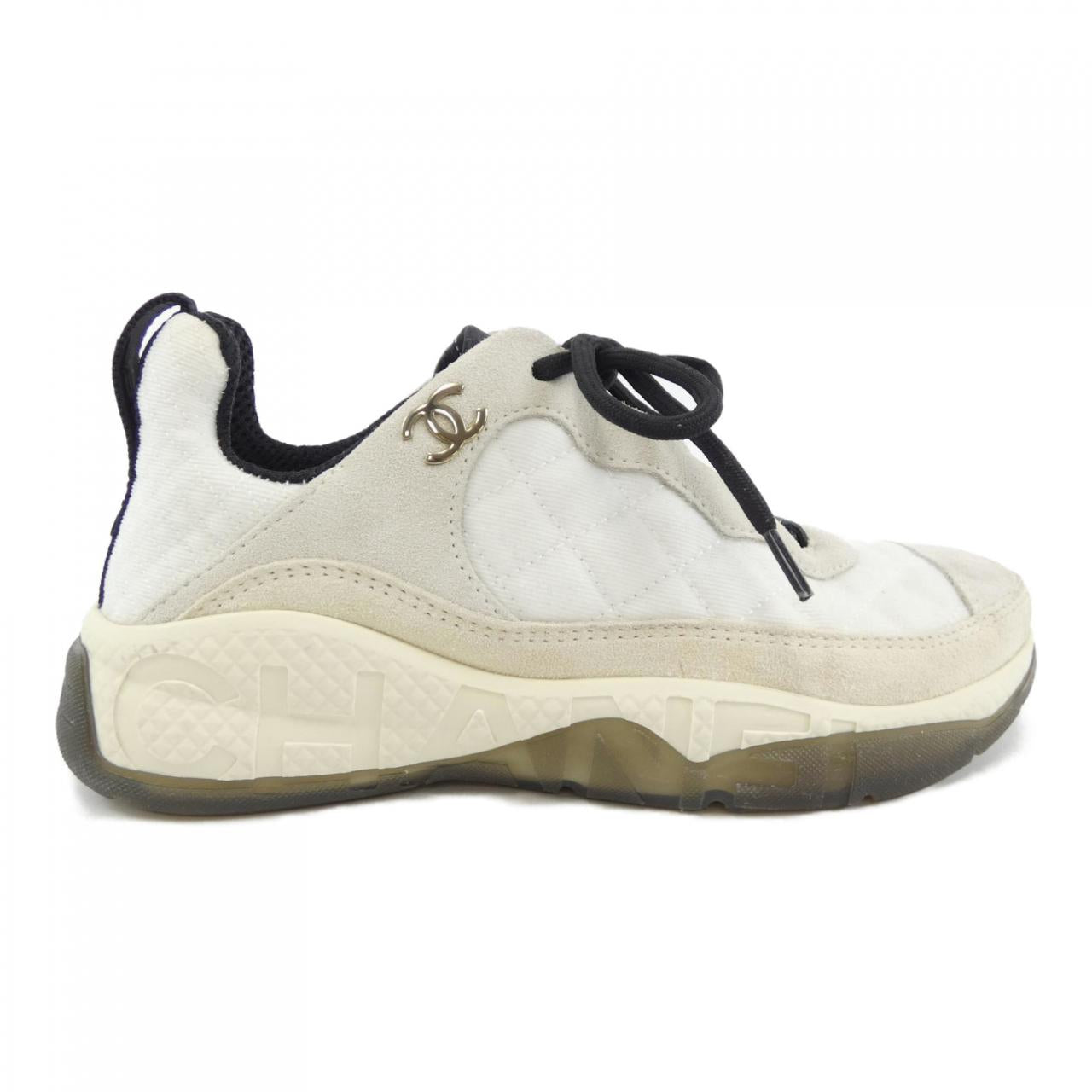 Chanel G38290Y55656 Mesh Suede Sneakers for Women