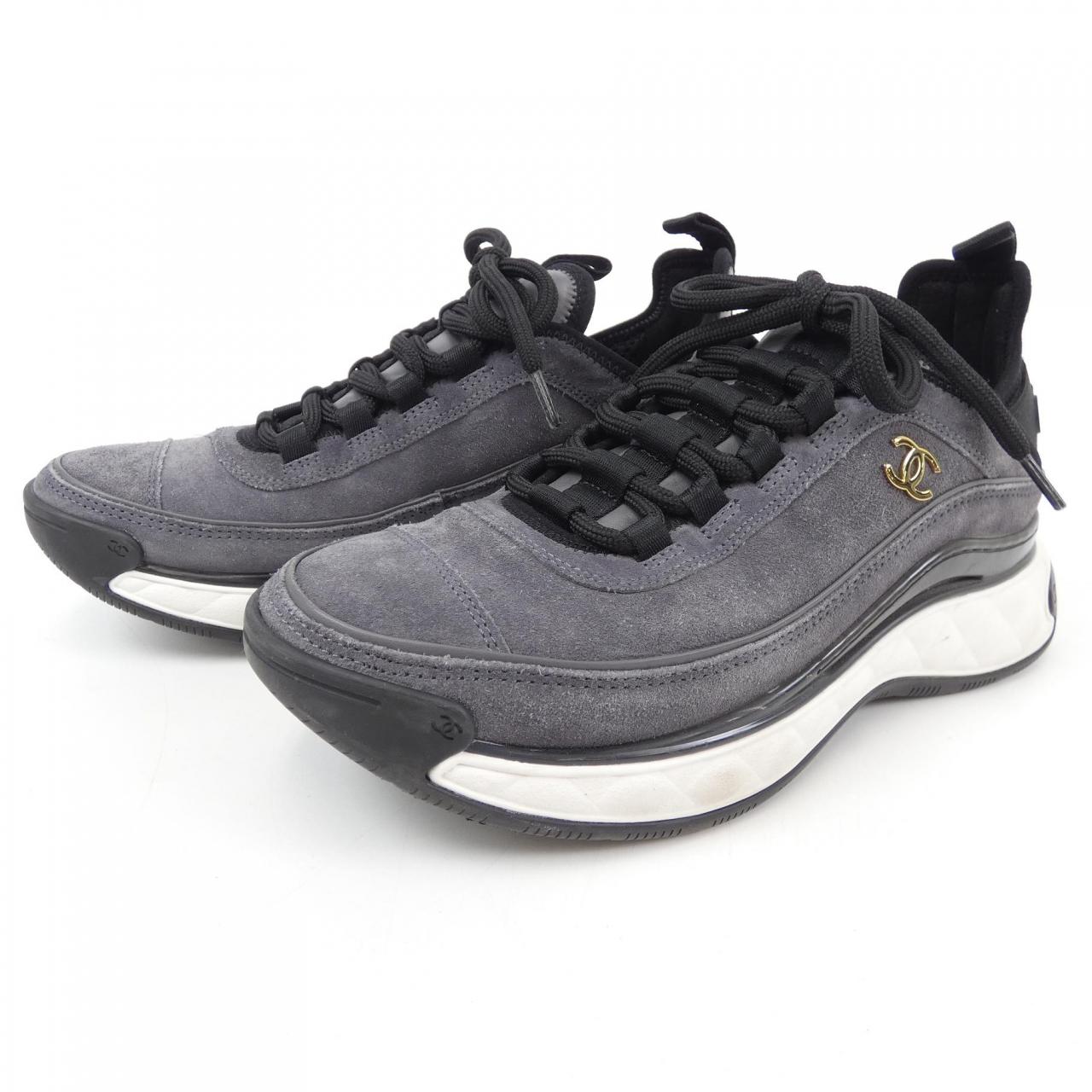 Chanel G45331B14494 Suede Calfskin Sneakers