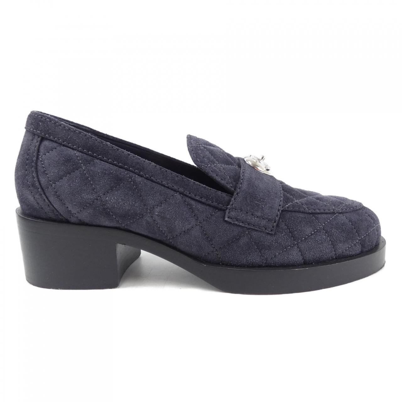 Chanel G39697B14700 Suede Calfskin Metal Shoes for Women