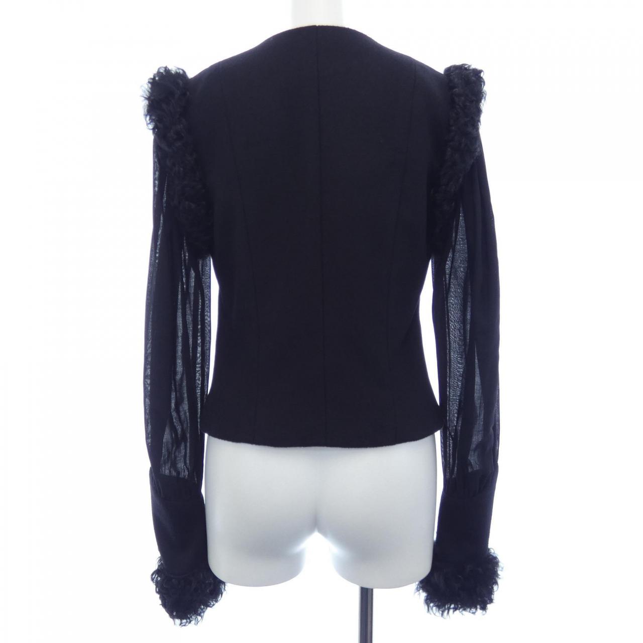 Chanel P36039W04332 09A 100% Cashmere Collarless Jacket