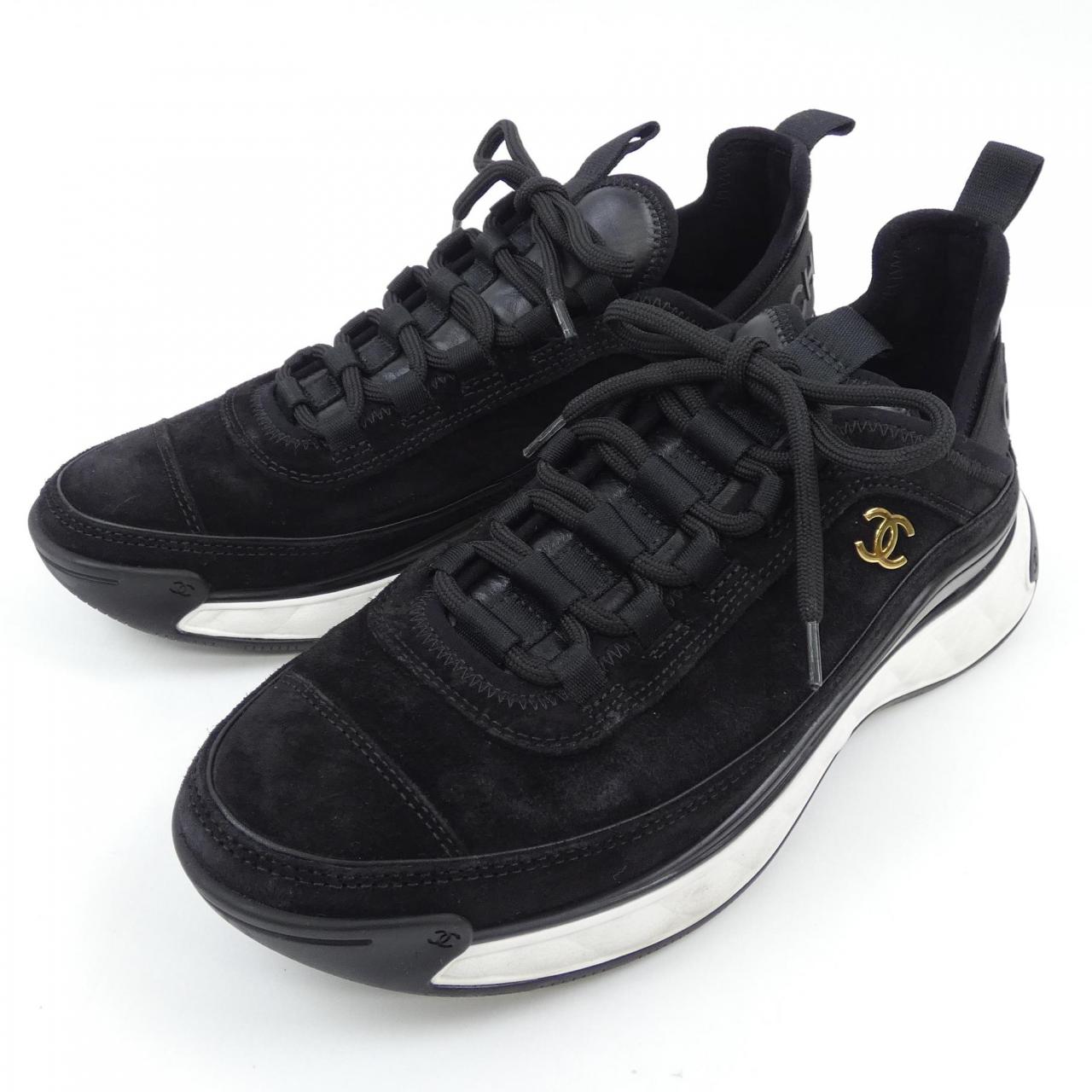 Chanel G45331B14494 Suede Calfskin Sneakers