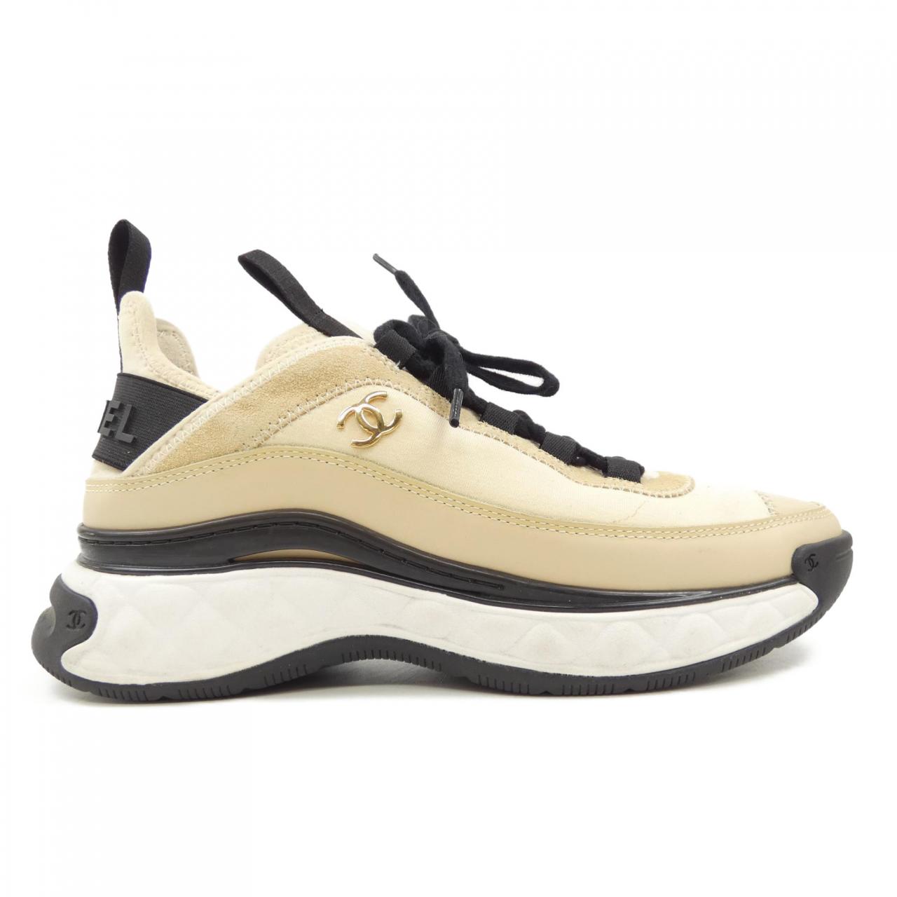 Chanel G35617Y53646 Fabric/suede Calfskin Sneaker for Women