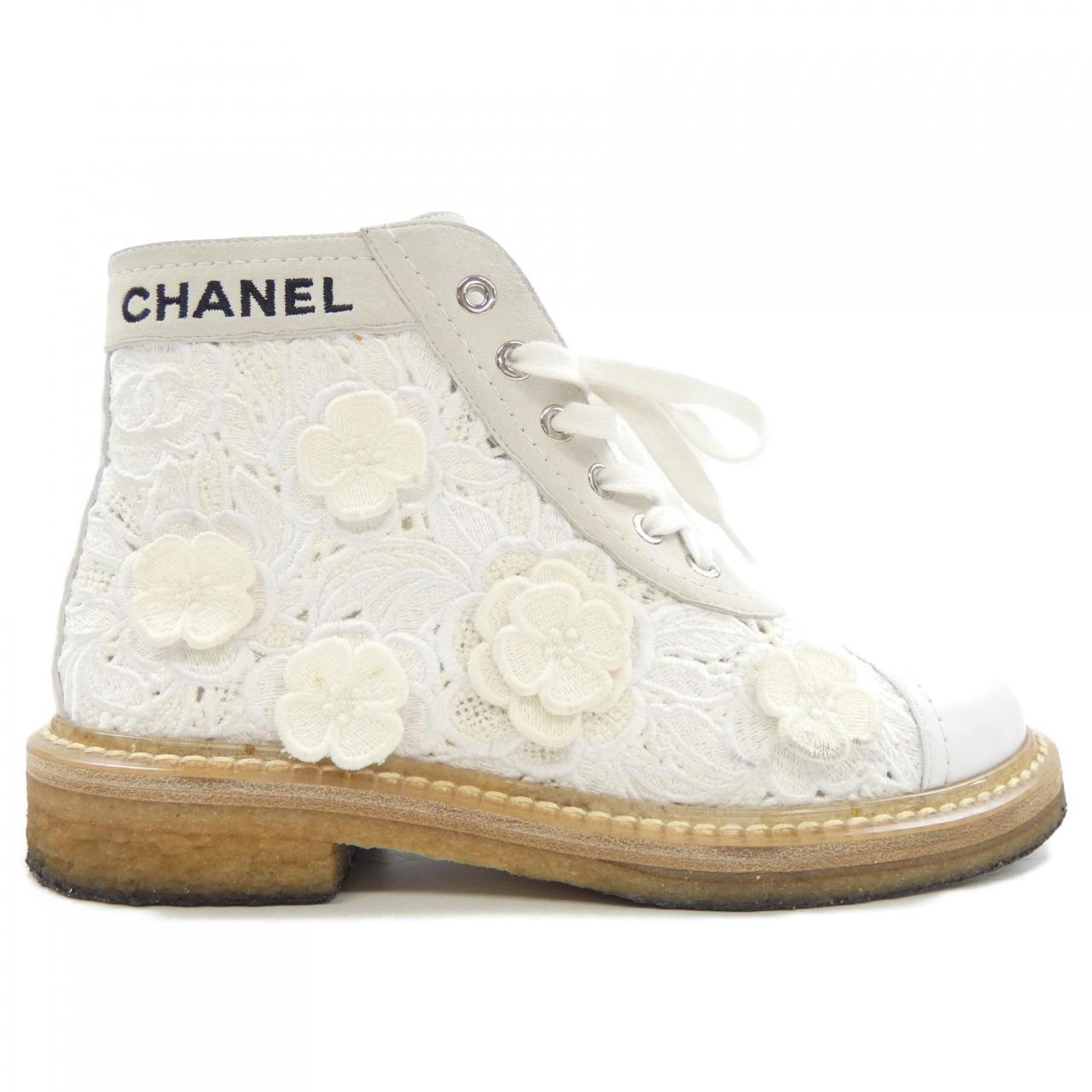 Chanel G34862Y53254 Flower Embroidery Lambskin Boots for Women
