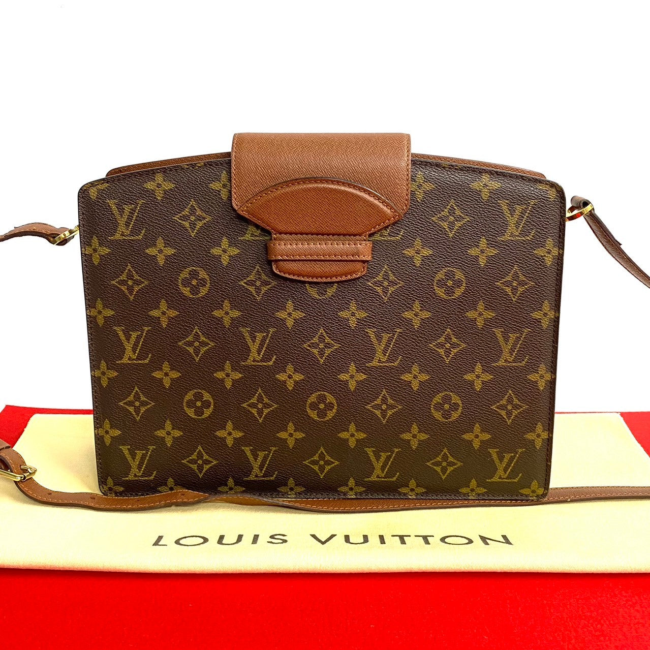 Louis Vuitton M51375 PVC Kurcell Monogram Leather Brown Shoulder Bag