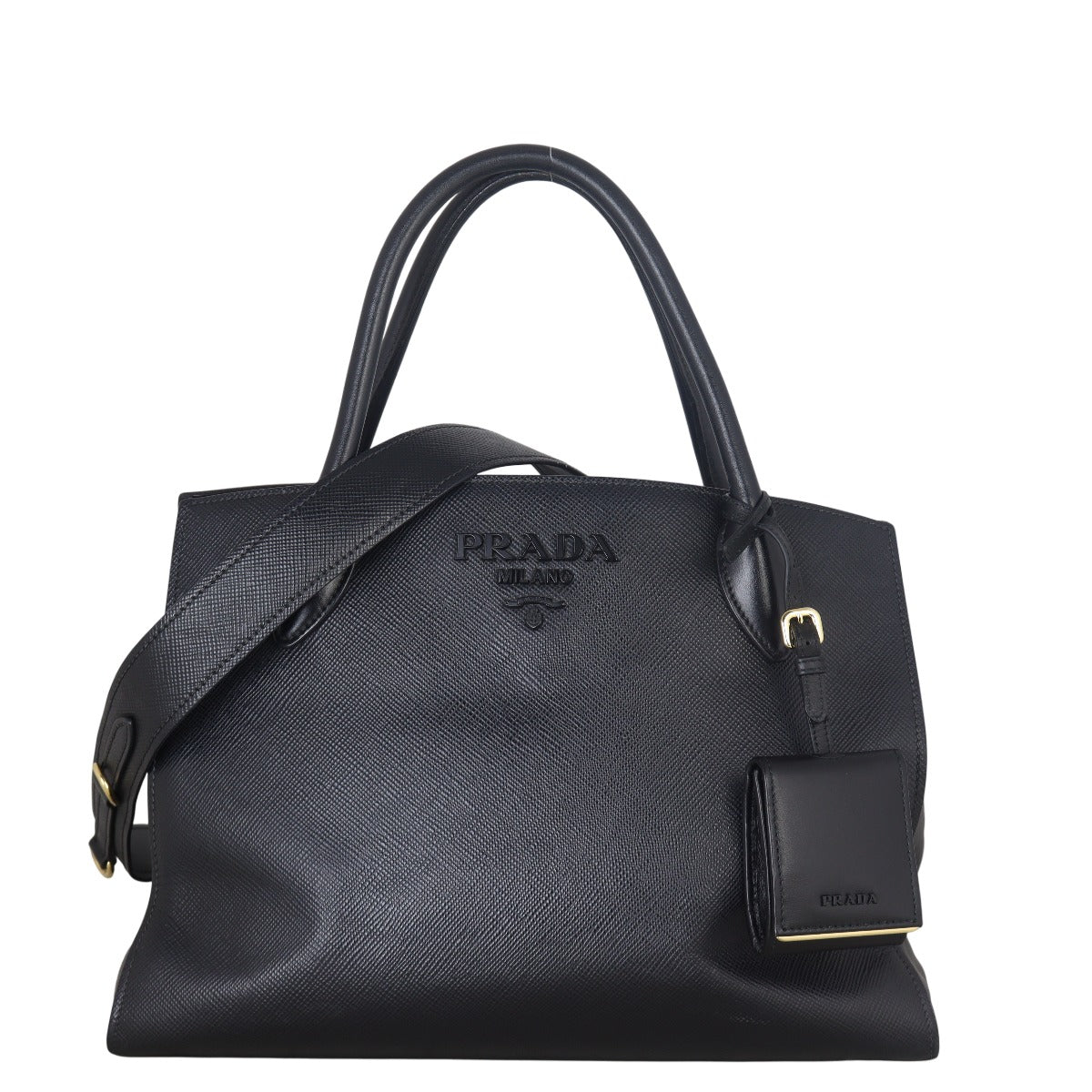 Prada Saffiano Cuir Monochrome Bag Small Travel Bag