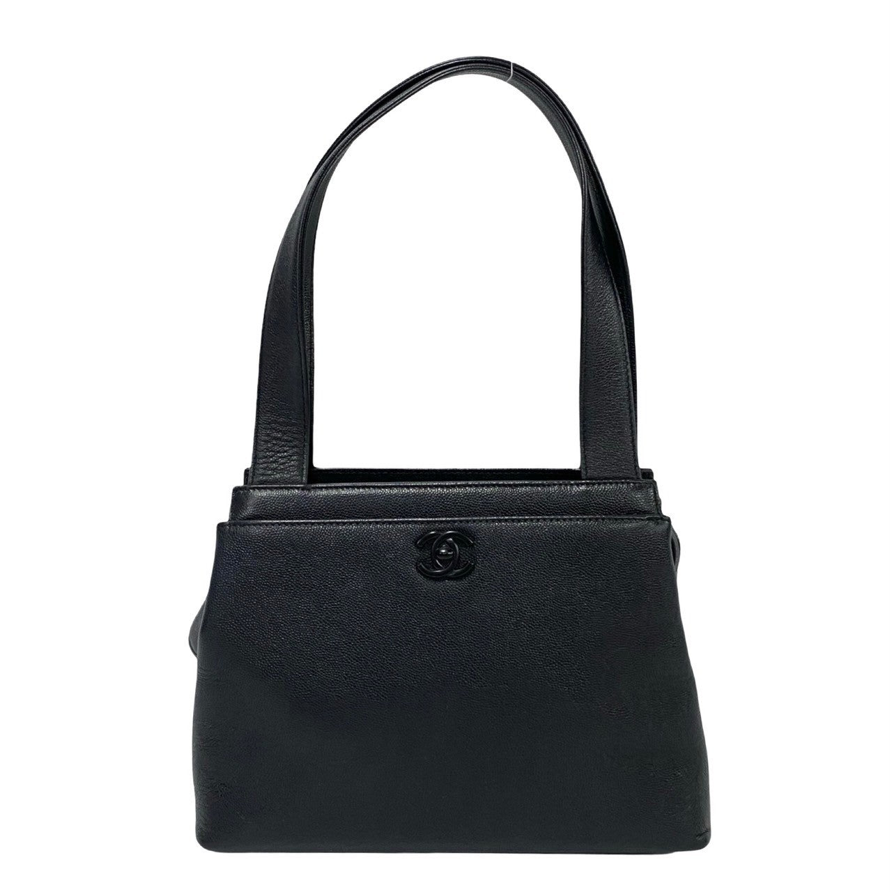 Chanel Matt caviar skin COCO Mark Black Handbag