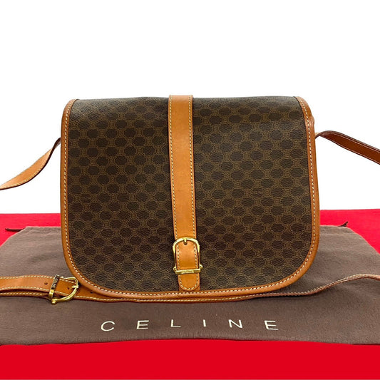Shoulder Bag , Pvc Macadam Blason Pattern Leather Brown Women Unisex