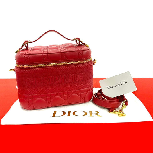 Dior Shoulder Bag Travel Leather Red