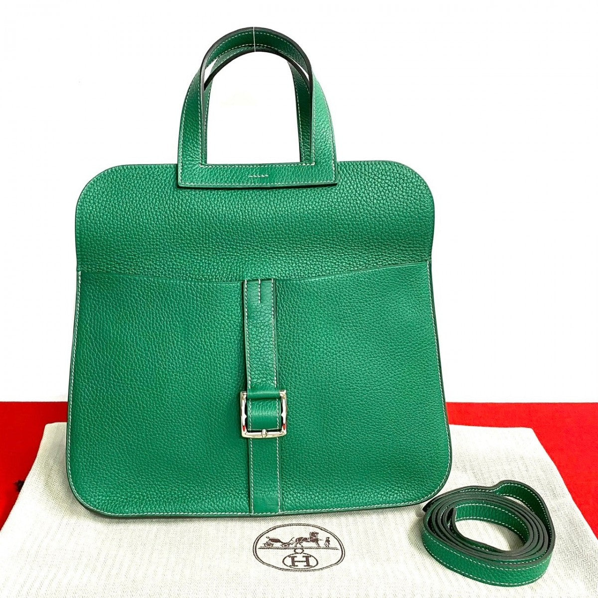 Shoulder Bag Taurillon Clemence Arzan Women Green