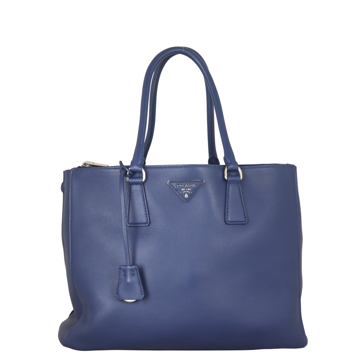 Prada Soft Calf Galleria Double Zip Tote Handbag Large Tote Bag