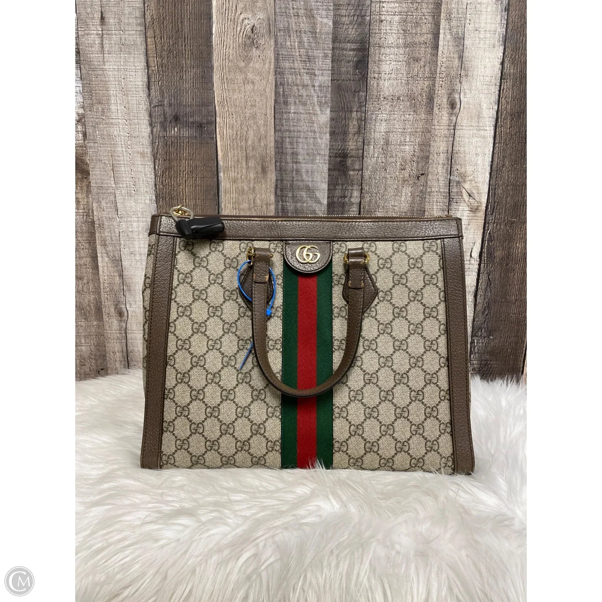 Tote Luxury Designer By Gucci, Size: Medium