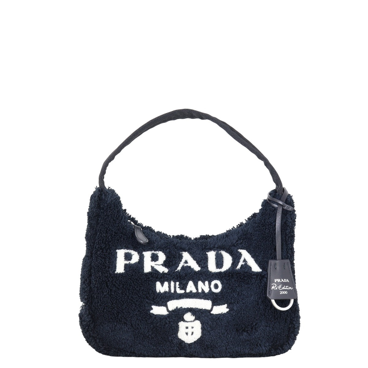 Prada Shoulder Bag Re-Edition Terry Bag Black Mini