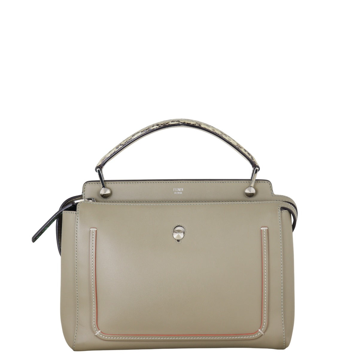 Fendi Dotcom Top Handle Bag Python Shoulder Bag