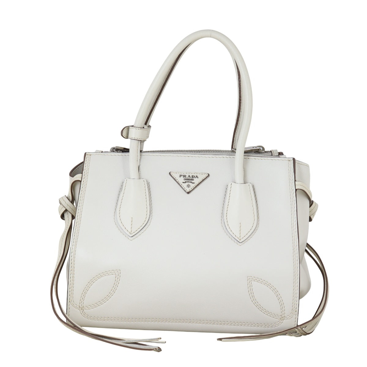 Prada Tassel Twin Pocket Calfskin Tote Handbag Small Tote Bag