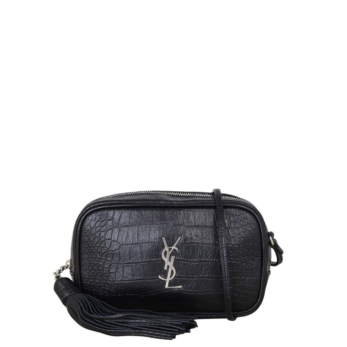 YSL Saint Laurent Saint Laurent Lou Camera Bag Croc Embossed Mini Crossbody Bag