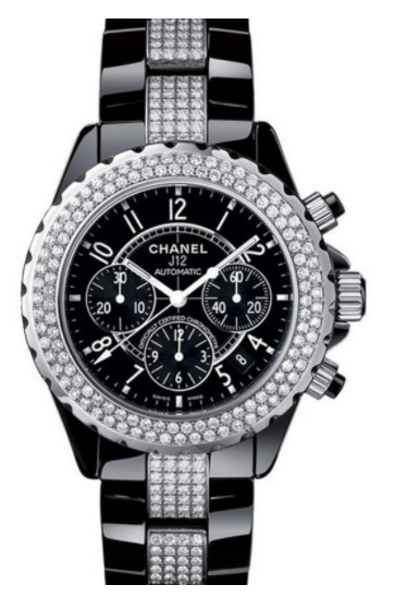 Chanel J12 Chronograph Diamond Unisex Watch Bag