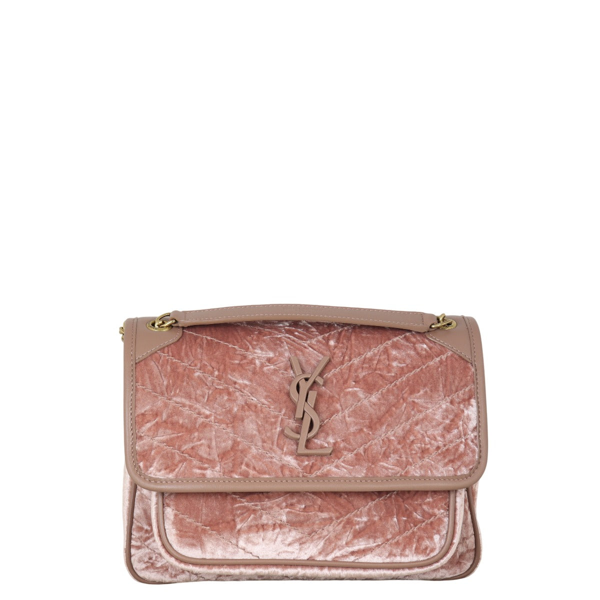 YSL Saint Laurent Niki Baby Velvet Crossbody Bag