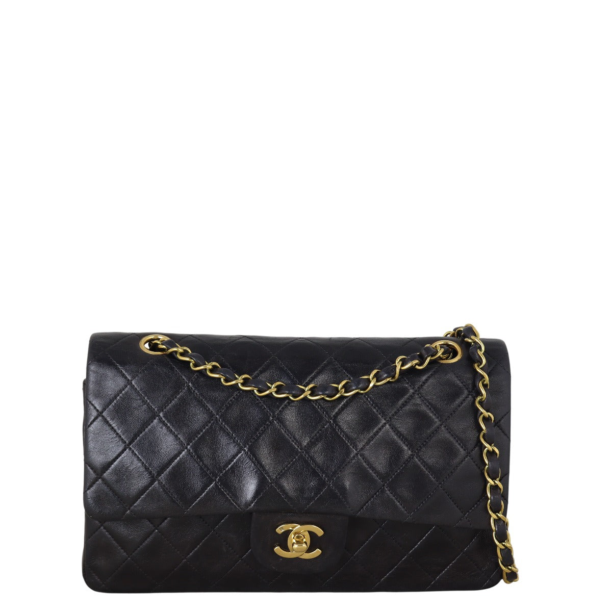 Chanel Classic Double Flap Handbag Quilted Black Shoulder Bag 1 15082025