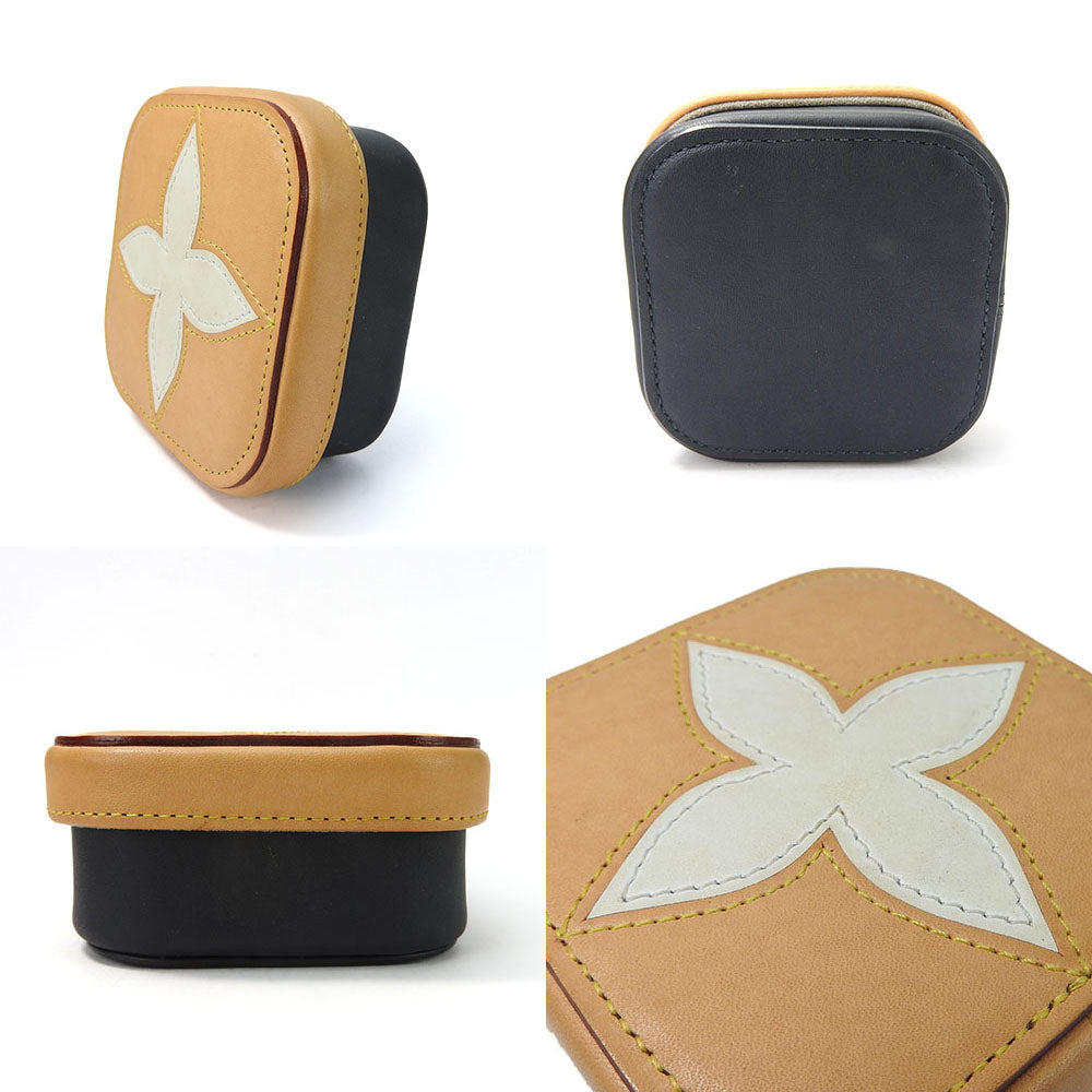 Louis Vuitton Accessory pouch Accessory flower Boite Monogram Leather Beige Handbag