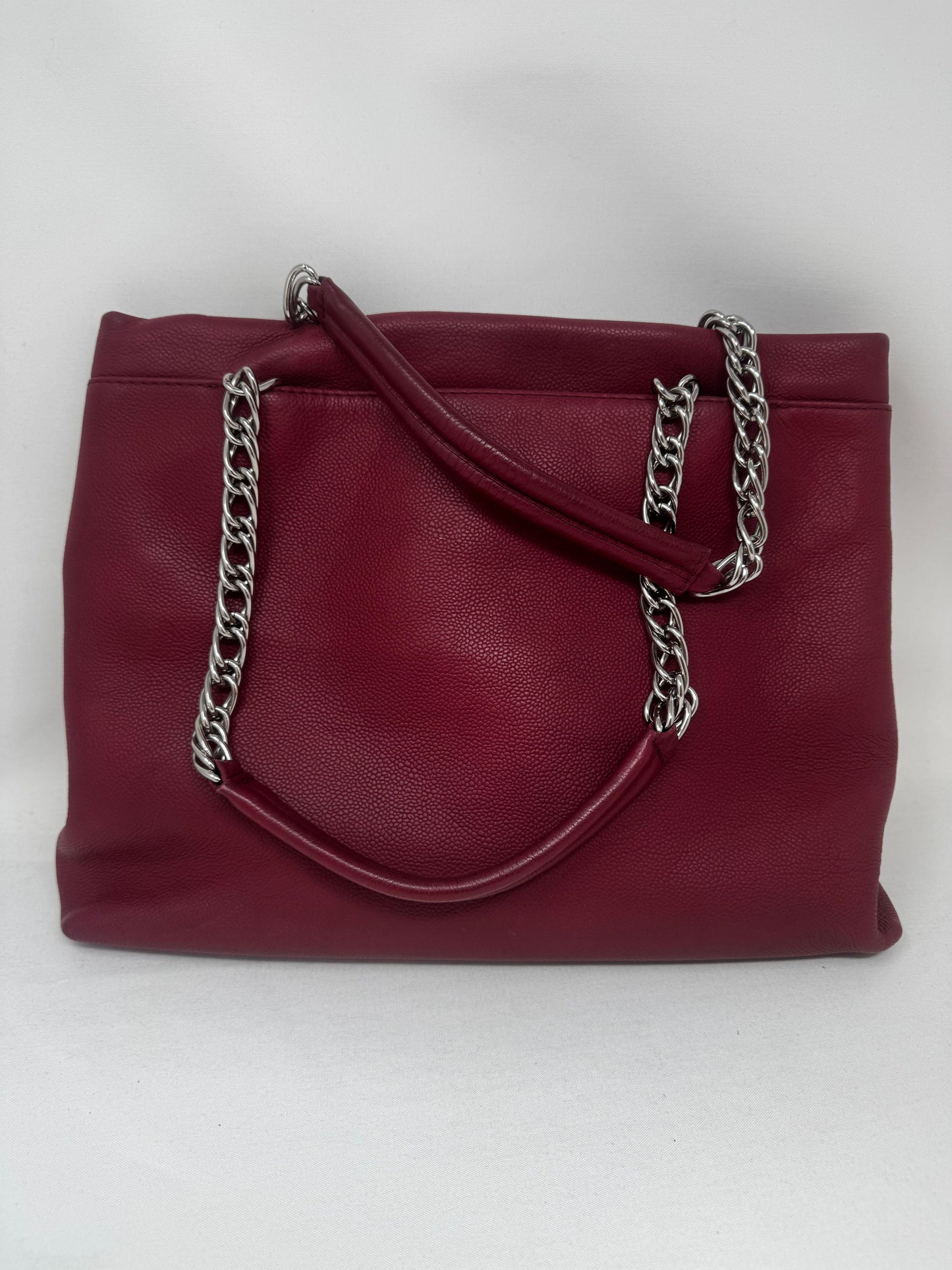 Chanel Caviar Leather Timeless CC Pleated Large Tote BJ-