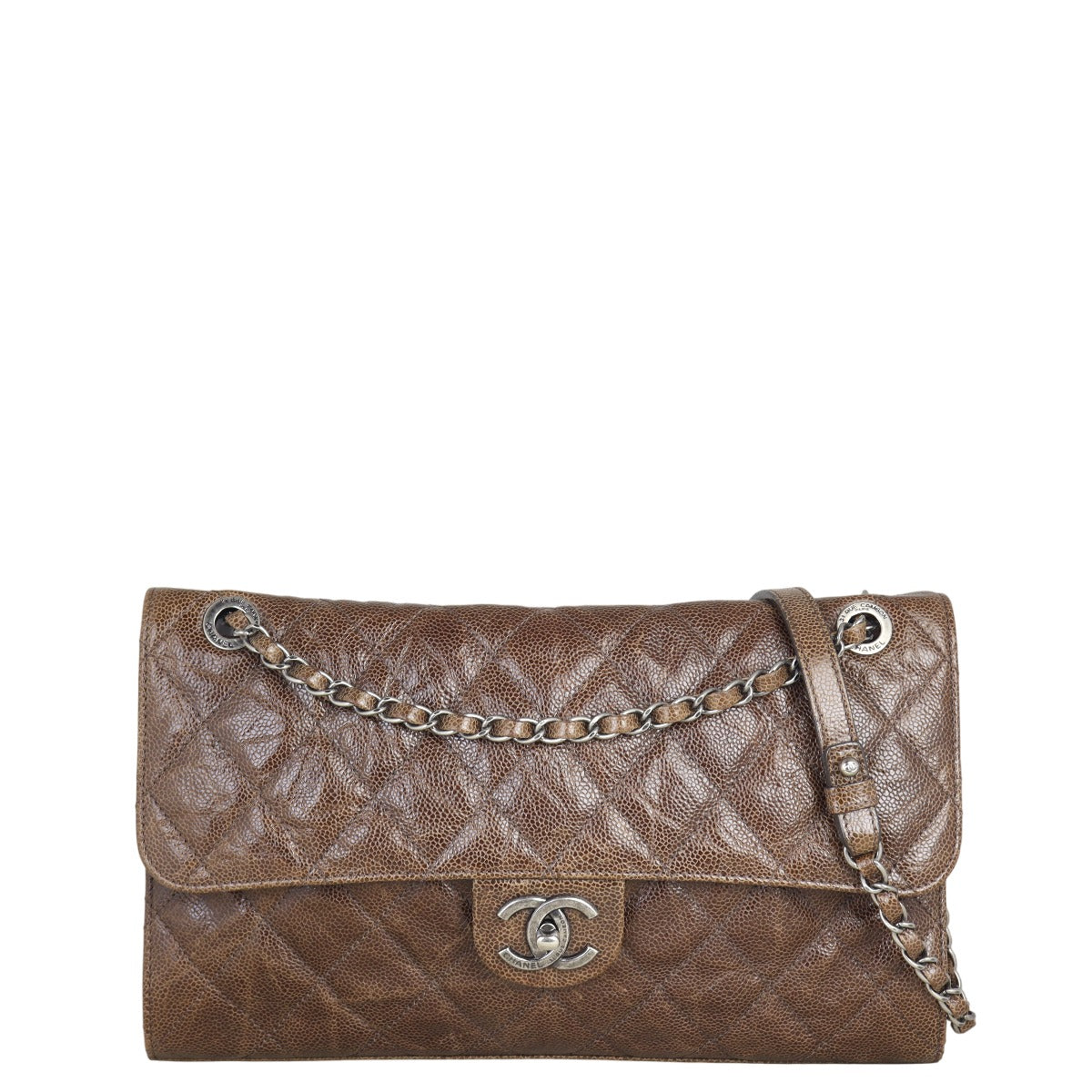 Chanel CC Crave Bag Quilted Brown Shoulder Bag