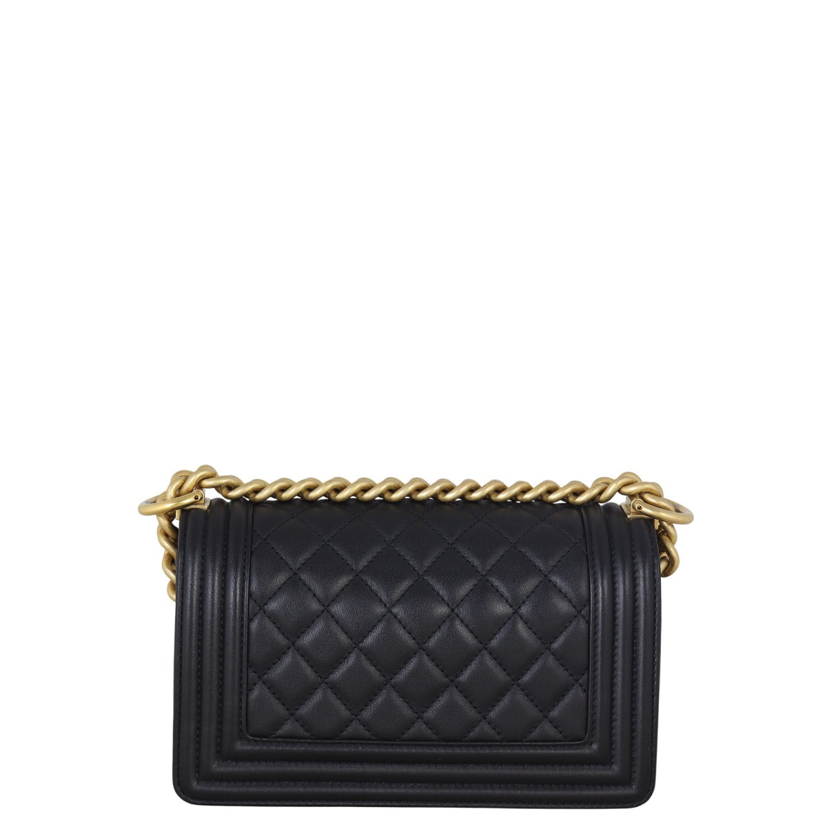 Chanel Boy Handbag Quilted Black Crossbody Bag Small 25082025