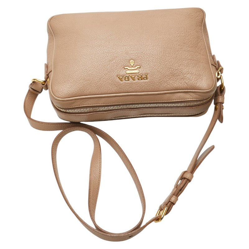 Prada Official Name Shoulder Bag Leather