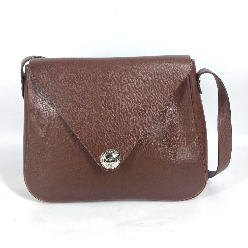 Shoulder Bag Christine Unisex(Unisex) Leather Brown