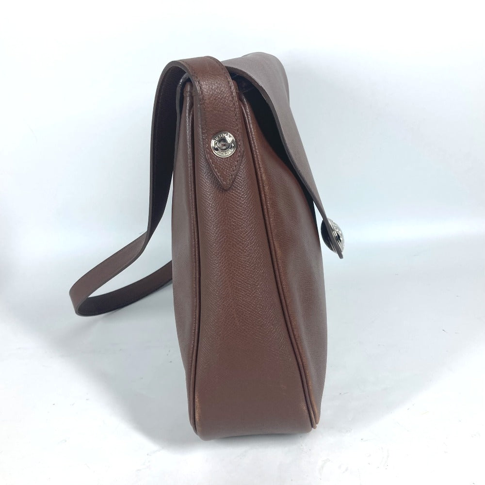 Hermes Shoulder Bag Christine Unisex Unisex Leather Brown