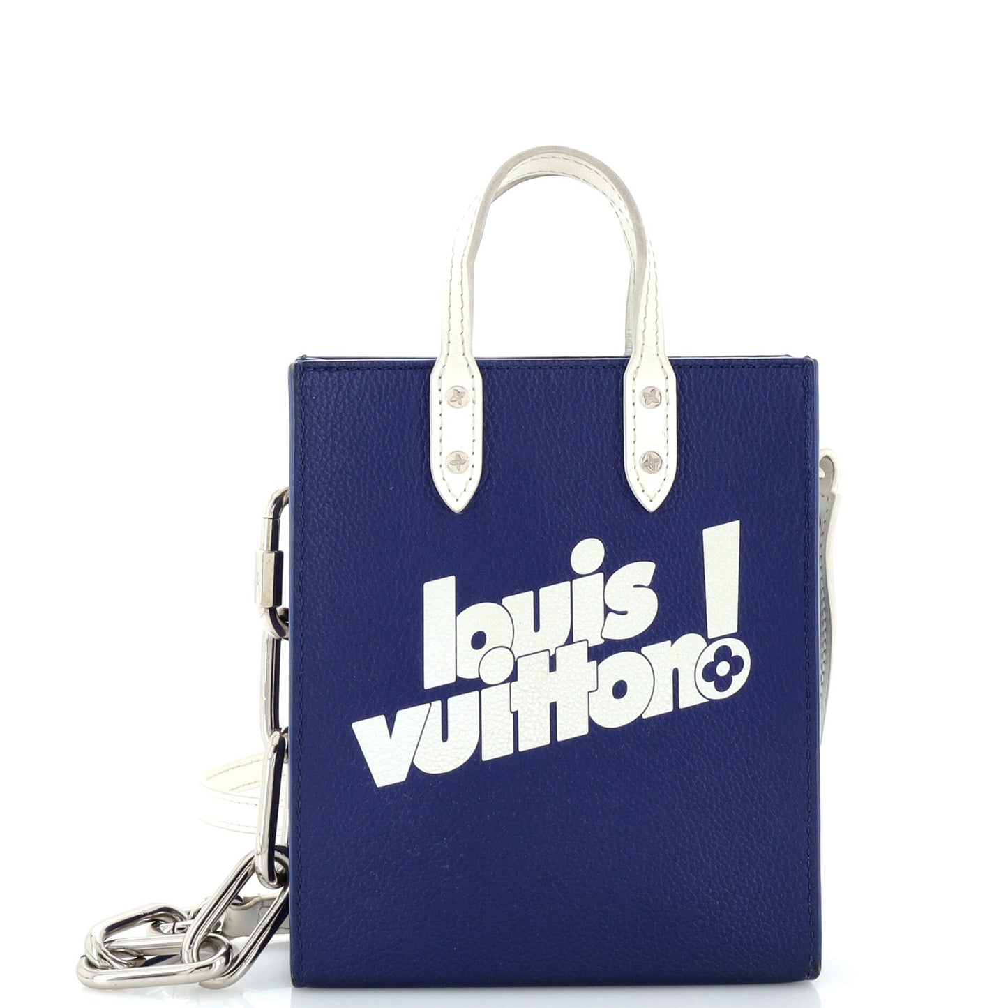 Louis Vuitton Sac Plat Bag Everyday Signature Printed Xs Leather Tote Bag