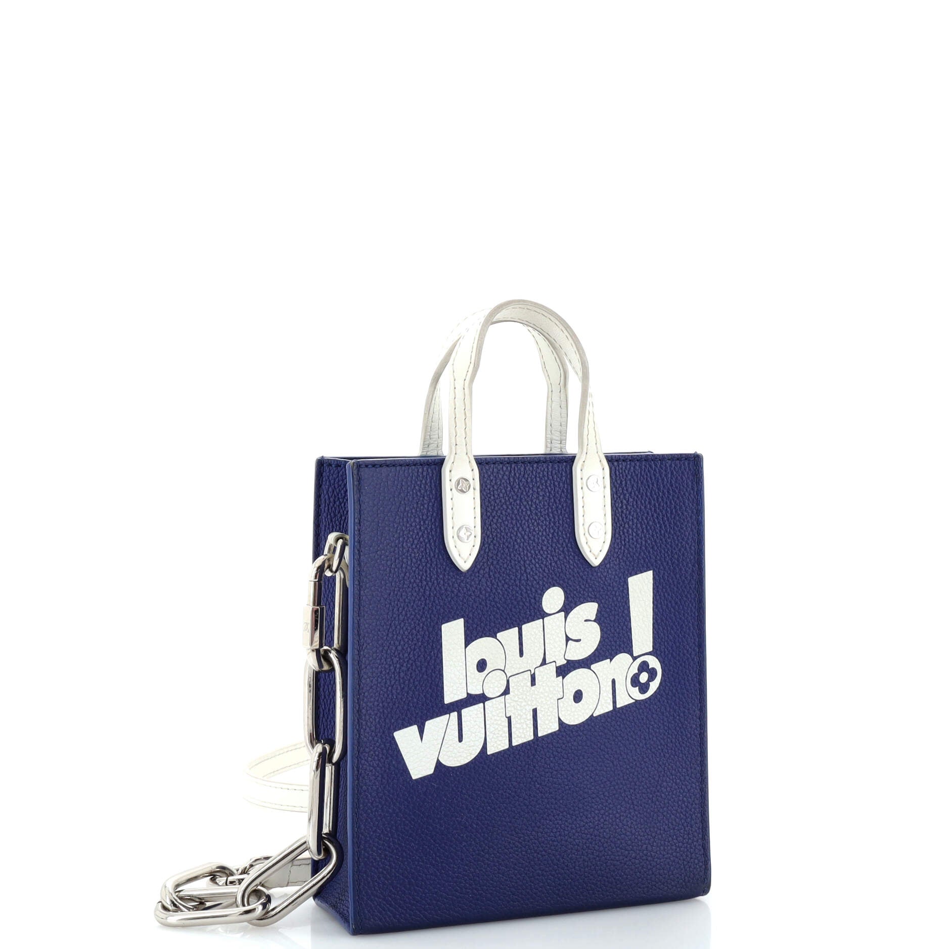 Louis Vuitton Sac Plat Bag Everyday Signature Printed Xs Leather Tote Bag