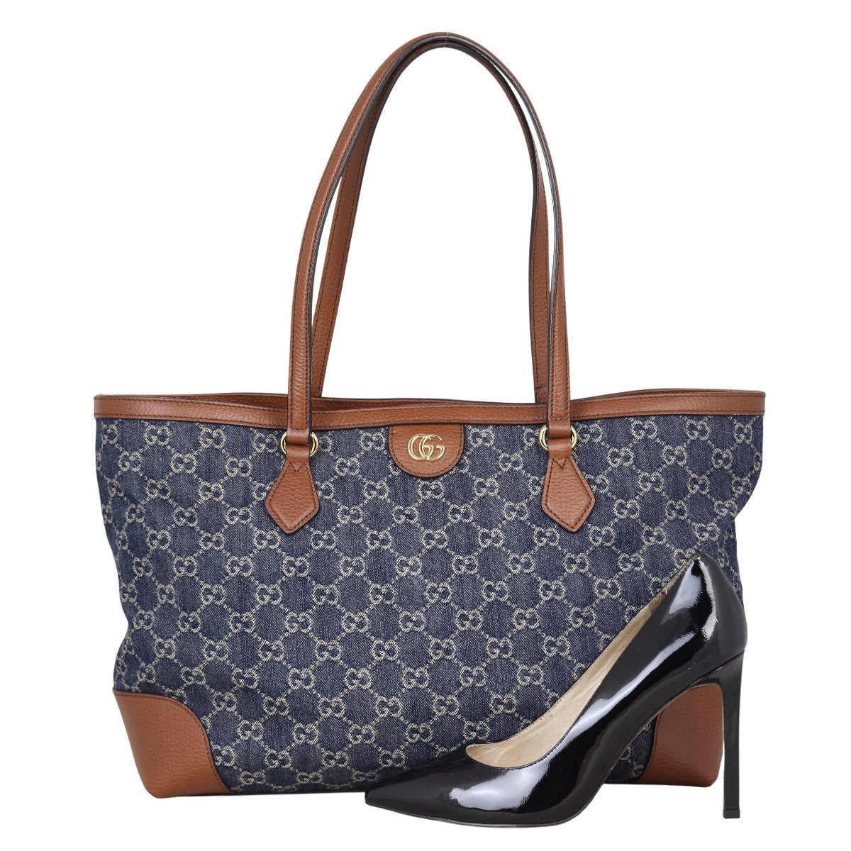 Gucci GG Denim Ophidia Medium Tote
