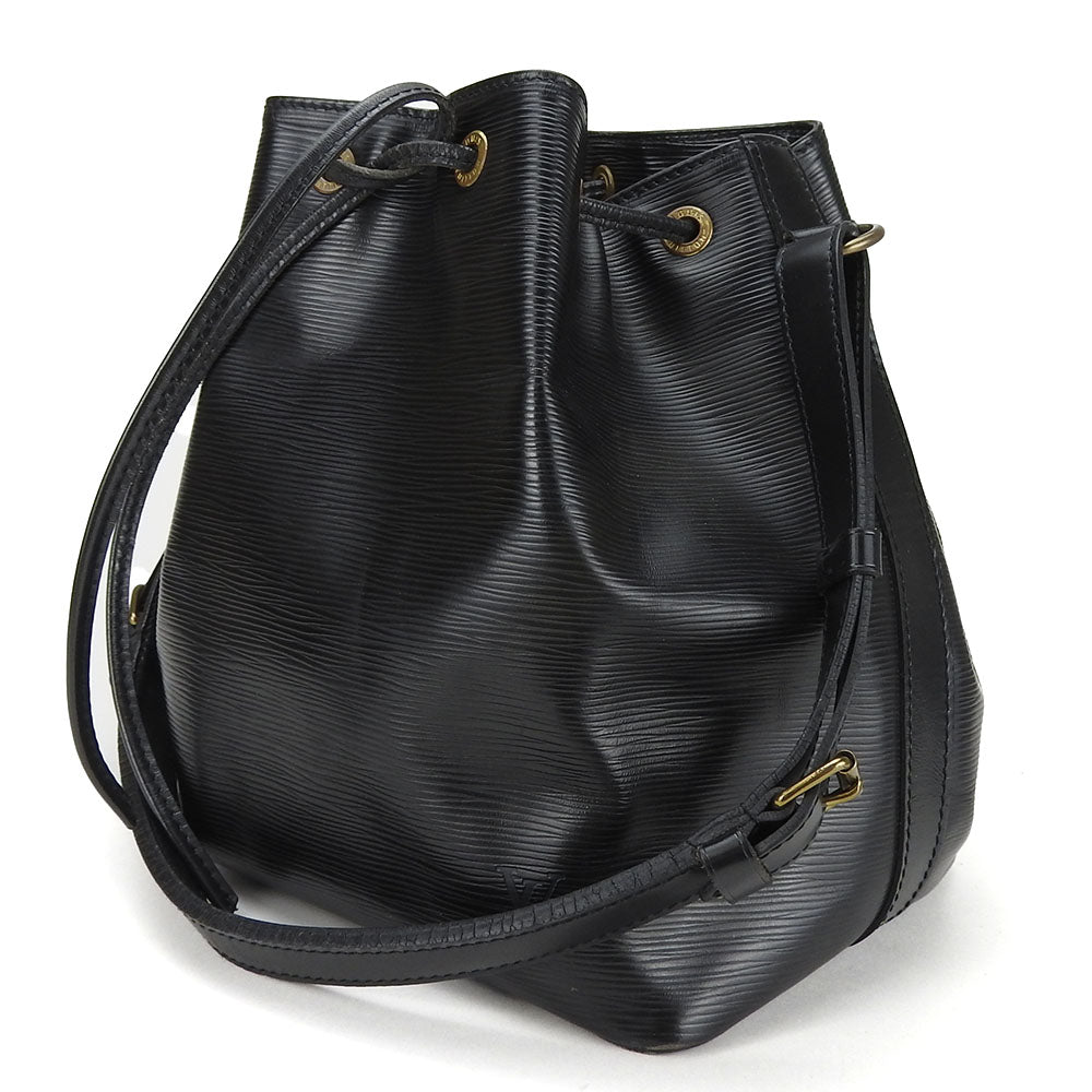 Louis Vuitton M59012 Epi Noir Petit Noe Leather Shoulder Bag