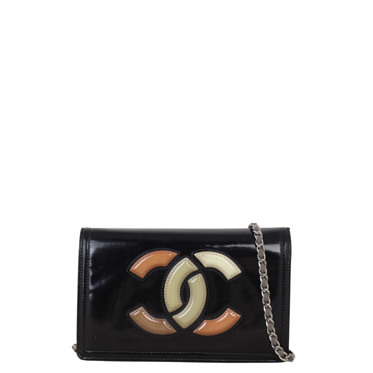 Chanel Lipstick Vinyl Wallet on Handbag Black Mini Crossbody Bag