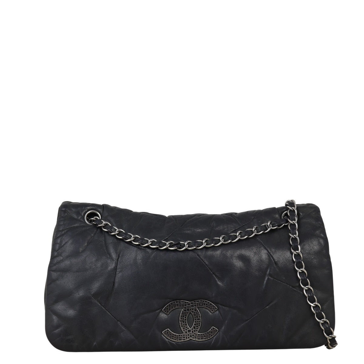 Chanel CC Glint Shoulder Bag Iridescent Black Flap Crossbody Bag