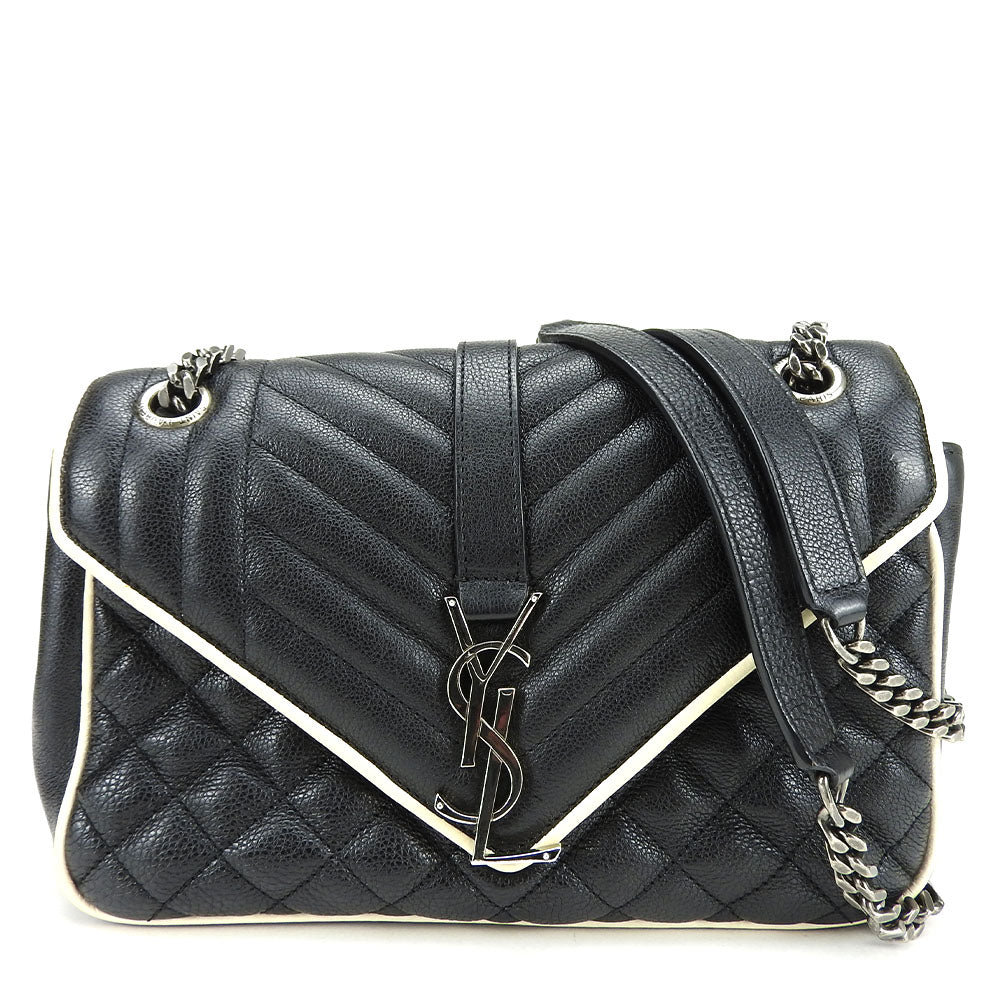 Saint Shoulder Bag Envelope Satchel Women Leather Black
