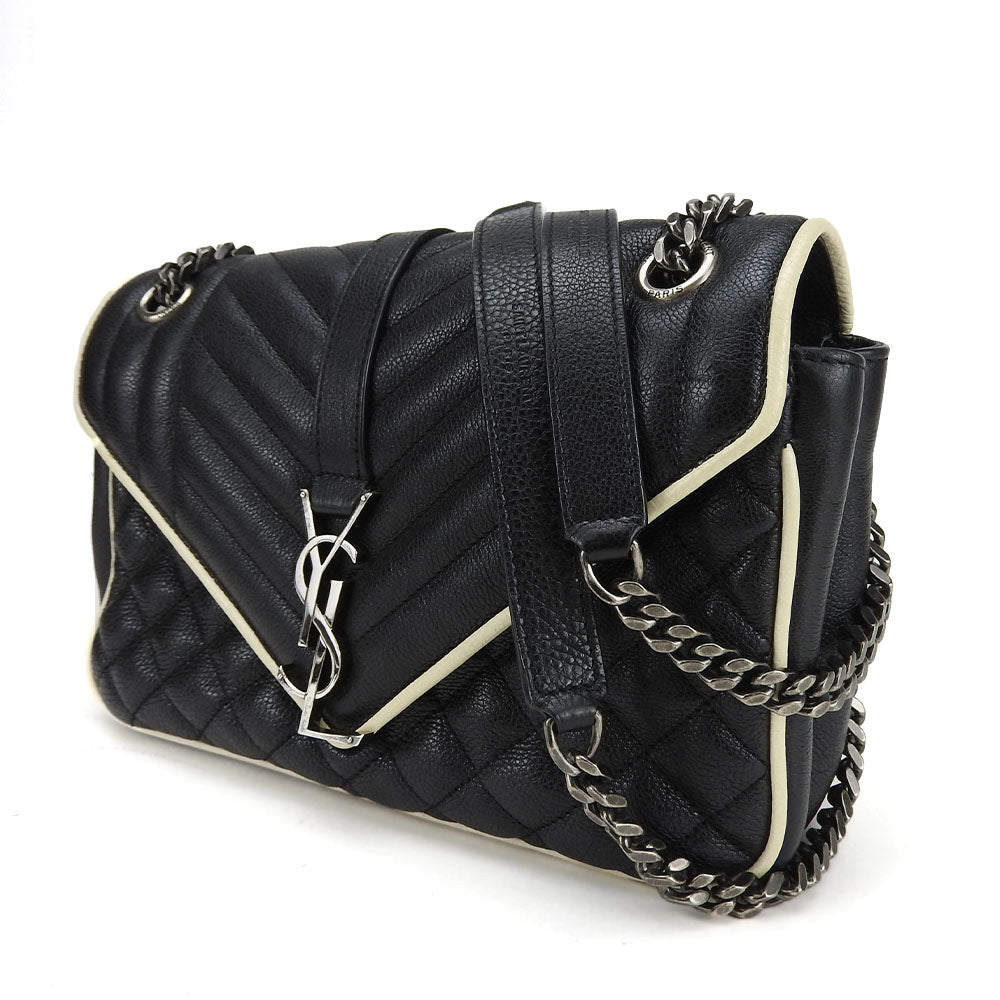 YSL Saint Laurent Envelope Shoulder Bag Leather