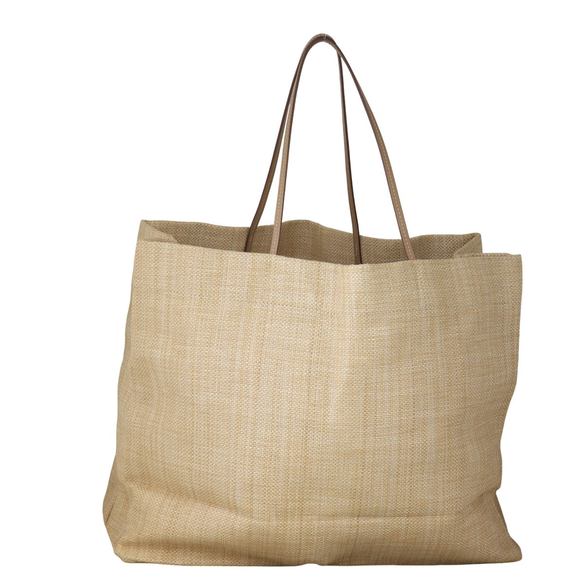 Prada Tote Handbag Raffia Logo Tote Bag