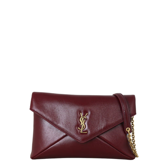 YSL Saint Laurent Cassandre Pouch With Crossbody Bag Chain