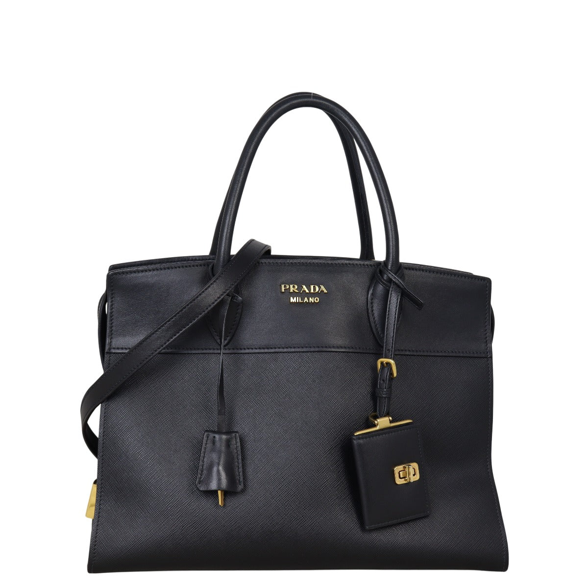 Prada Saffiano City Calf Esplanade Handbag Travel Bag