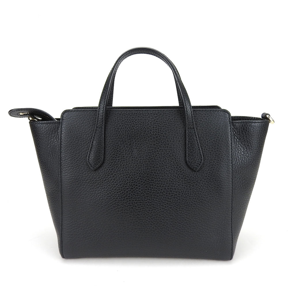 Gucci Swing Leather Black Small Travel Bag