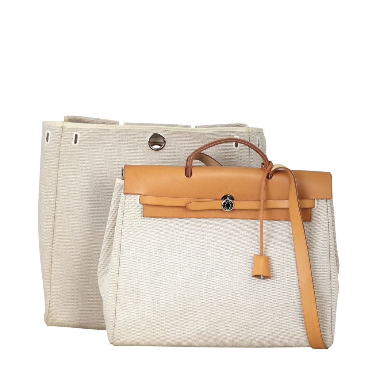 Hermes Herbag Toile Crossbody Bag
