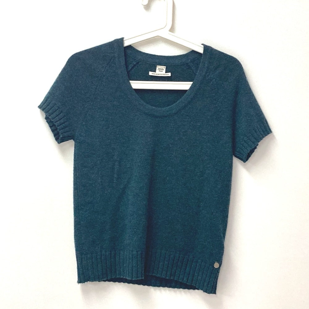 Knit Cashmere Summer Knit Short Sleeve Handbag Green Travel Bag