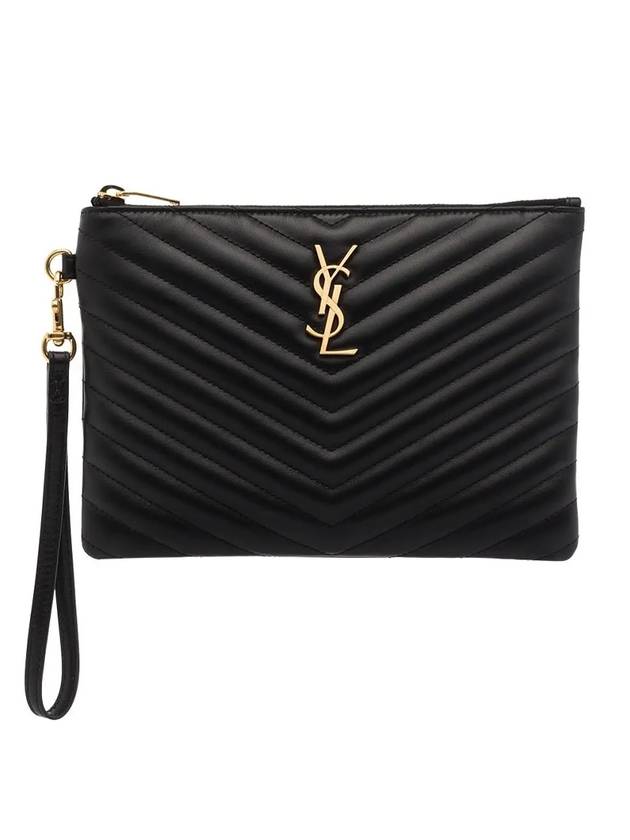YSL Saint Laurent Saint Laurent Trending Logo Strap Clutch Bag Matelasse Monogram